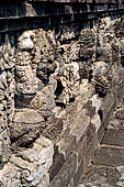 Candi Panataran - Main Temple. Winged lions and nagas on upper terrace. 